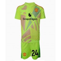 Manchester United Andre Onana #24 Målvakt Bortadräkt Barn 2024-25 Kortärmad (+ Korta byxor)